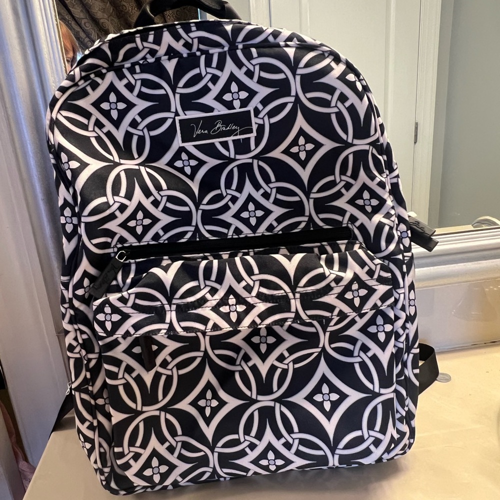Vera Bradley black and white concerto backpack